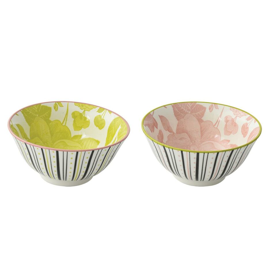 Set 2 ciotole in stoneware dia. 15 cm in scatola regalo